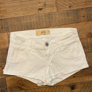 Hollister White Short Shorts Sz 1